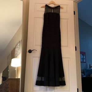 White House black market black long dress size 6